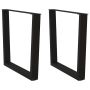 Valgomojo stalo kojelės, V formos, 2 vnt., juodos, 90x(72-73,3) cm, plienas