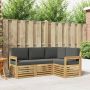 Lauko sofos komplektas 4 pcs Balta ir antracito