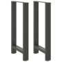Baro stalo kojos, antracito spalvos, 2 vnt., 40x(90-91) cm, plienas