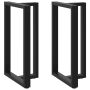 Baro stalo kojos, T formos, 2 vnt., juodos, 60x35x(100-101) cm, plienas
