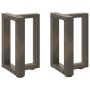 Kavos staliuko kojelės, T formos, 2 vnt., juodos, 28x25x(42-43) cm, plienas