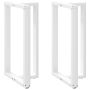 Baro stalo kojos, T formos, 2 vnt., baltos, 60x35x(100-101) cm, plienas