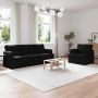 Sofa 2 pcs Juoda 144 x 80 x 85 cm audinys