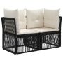 Sodo sofa 2-Vietų skaičius Juoda poliratanas