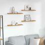 Sieninė lentyna 4 pcs Smėlio 60 x 9 x 3 cm Apdirbta mediena