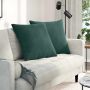 Sofa Pagalvės 2 pcs Tamsiai žalia 80 x 80 cm Kordūrinis audinys