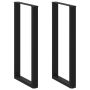 Baro stalo kojos, U formos, 2 vnt., juodos, 60x(110-111) cm, plienas
