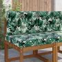 Lauko sofa pagalvėlė 2 pcs Lapų raštas Poliesteris