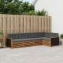 Lauko sofos komplektas 5 pcs Natūralus ir antracitas
