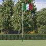 Italijos vėliava su stiebu, aliuminis, 6,08m
