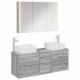 Vonios baldų rinkinys 4 pcs Pilka Sonoma