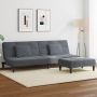Dvivietė sofa-lova su pakoja, tamsiai pilkos spalvos, aksomas