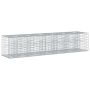 Gabioninė pakelta lova 2 pcs Sidabro 260 x 60 x 55 cm