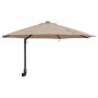 Sodo skėtis Taupe 248 x 248 x 148 cm Poliesteris ir plienas