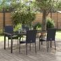 Sodo valgomojo komplektas 5 pcs Juoda