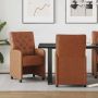 Valgomojo Kėdės su Ratukais 2 pcs Ruda 58 x 67 x 97 cm