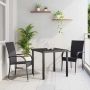 Sodo valgomojo komplektas 3 pcs Juoda