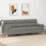 Trivietė sofa su pagalvėmis, tamsiai pilka, 210cm, audinys