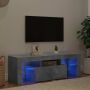 TV spintelė su LED apšvietimu, betono pilka, 120x35x40cm