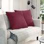 Sofa Pagalvės 2 pcs Vyno raudona 60 x 60 cm audinys