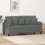 Dvivietė sofa, tamsiai pilkos spalvos, 140cm, audinys