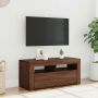 TV spintelė su LED apšvietimu, ruda ąžuolo, 90x35x40cm