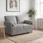 Dvitaškė sofa Šviesiai pilka 138 x 83 x 95 cm Aksomas