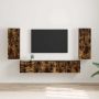 TV sieninė spintelė 2 pcs Rūkyta ąžuolas 30 x 31 x 80 cm