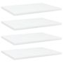 Knygų lentynos plokštės, 4vnt., baltos, 40x30x1,5cm, MDP