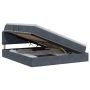 LED saugojimo lova su čiužiniu Tamsiai pilka 140 x 190 cm