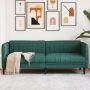 Trivietė sofa, tamsiai žalios spalvos, audinys