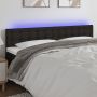 Galvūgalis su LED, juodos spalvos, 180x5x78/88cm, audinys