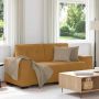 Dvivietė sofa, ruda, 180x77x82 cm, aksominė