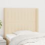 Galvūgalis su auselėmis, kreminis, 83x16x118/128cm, audinys