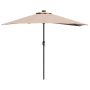 Sodo skėtis Taupe 294 x 150 x 224 cm Poliesteris ir plienas