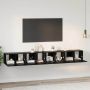 TV spintelių komplektas 4 pcs Juodas ąžuolas 60 x 30 x 30 cm