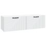 Sieninė TV spintelė Balta 98 x 31 x 30 cm Apdirbta mediena
