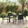 Sodo valgomojo komplektas 5 pcs Juoda