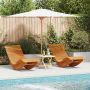 Lova 2 pcs Ruda 154 x 60 x 74 cm Kietos akacijos mediena