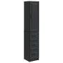 Spintelė 2 pcs Juoda 33 x 34,5 x 87 cm Apdirbta mediena