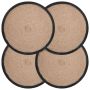 Džiuto paveikslai 4 pcs Natūrali ir juoda Ø 30 cm