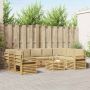 Lauko sofos komplektas 10 pcs Balta ir kreminė 59 x 59 x 37 cm