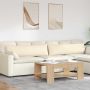 Sofa Pagalvės 2 pcs Kreminė 145 x 40 cm Kordūrinis audinys