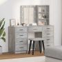 Makiažo stalas 3 pcs Pilka 40 x 41 x 135 cm Apdirbta mediena