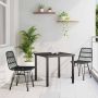 Sodo valgomojo komplektas 3 pcs Juoda