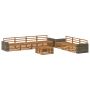 Lauko sofos komplektas 8 pcs Natūrali 79 x 79 x 37 cm