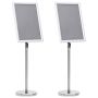 Plakato stendai 2 pcs Sidabro 32.7 x 24 x 108 cm Aliuminis