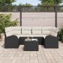 Sodo Sofų Rinkinys Juoda 55 x 55 x 37 cm poliratanas