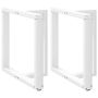 Valgomojo stalo kojelės, 2 vnt., baltos, 80x35x(72-73) cm, plienas, T formos