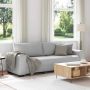 Trivietė sofa, debesų pilka, 220x77x82 cm, audinys